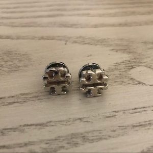 Tory Burch silver logo studs